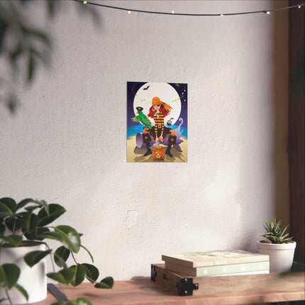 Moonlit Pirate Halloween Fine Art Posters