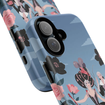 🌹🎭 The Rose Masquerade Promenade Phone Case – Art Deco Floral Elegance