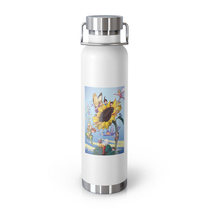 Sunflower Fairies by Margaret Tarrant Copper Vacuum Insulated Bottle, 22 oz