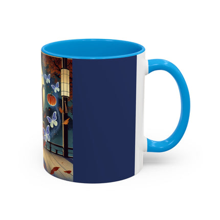 Court Magician with Ghost Butterflies Colorful Mugs (11oz, 15oz)