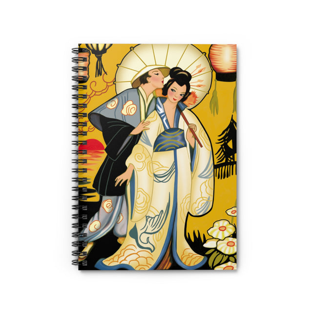 Golden Embrace Spiral Notebook - Ruled Line