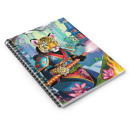 Cyberpunk Leopard Spiral Notebook - Ruled Line