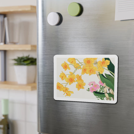Golden Bow Orchid by Tanigami Kônan Die-Cut Magnets (5 Sizes)
