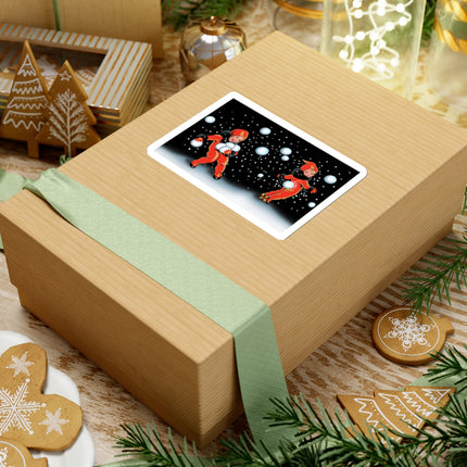 Festive Snowball Kiss-Cut Stickers (4 Sizes)
