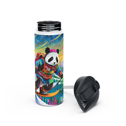 Cyberpunk Panda Stainless Steel Water Bottle