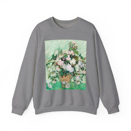Roses by Vincent Van Gogh Heavy Blend™ Crewneck Sweatshirt