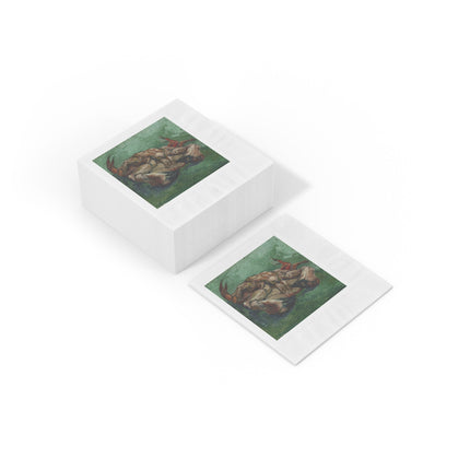 Crab on its Back by Vincent Van Gogh White Coined Napkins
