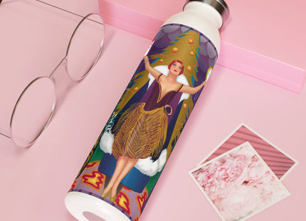 Countdown to Christmas Elegance Slim Water Bottle