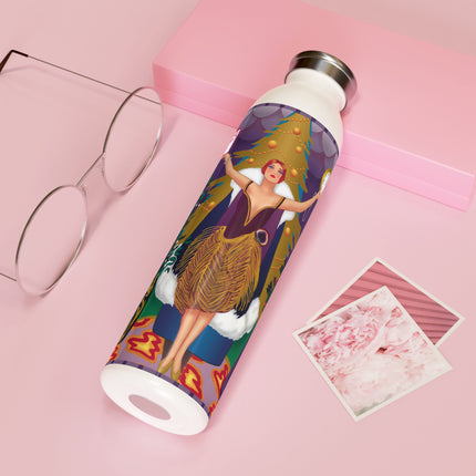 Countdown to Christmas Elegance Slim Water Bottle