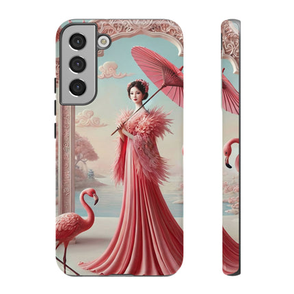 Petals, Porcelain, and Flamingos Phone Cases