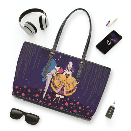 🌹🌙 The Queen Of The Midnight Roses Shoulder Bag – Art Deco Garden Fantasy