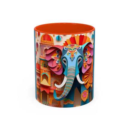 Elephant at an Autumn Festival Colorful Mugs (11oz, 15oz)
