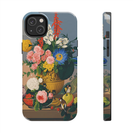 🌺🐦 The Garden Of Golden Birds Phone Case – Art Deco Floral Elegance