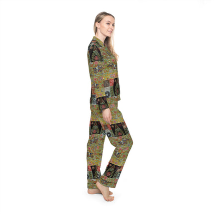 Chinois et Japonais 2 by Auguste Racinet Women’s Satin Pajamas