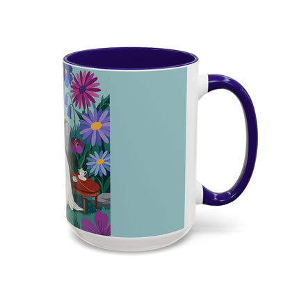 The Lady Of The Garden Tea Colorful Mugs – Art Deco Floral Elegance