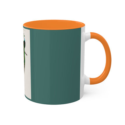 Indian Peafowl by Charles Dessalines D' Orbigny Colorful Mugs, 11oz