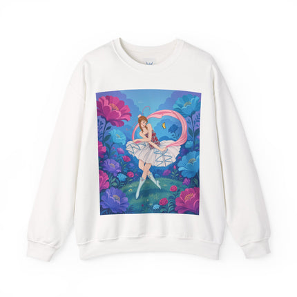 🦋🌸 The Butterfly Garden Ballet Crewneck Sweatshirt – Art Deco Floral Whimsy