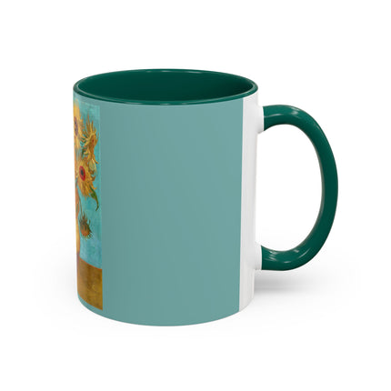 Vase with Twelve Sunflowers by Vincent van Gogh Colorful Mugs (11oz, 15oz)