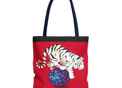 Majestic White Tiger on a Celestial Journey Tote Bag (AOP)