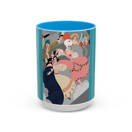 Celestial Masquerade Colorful Mugs – Theatrical Elegance & Floating Whimsy