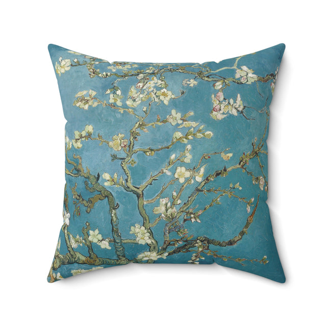 Almond Blossom by Vincent van Gogh Spun Polyester Square Pillow