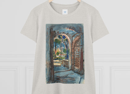 Gate in S. Miniato by Martin Monnickendam Women's Midweight Cotton Tee