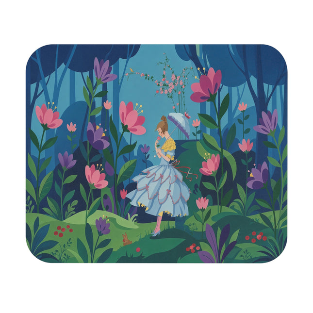 🌸☂️ The Lady Of The Secret Garden Mouse Pad – Art Deco Floral Fantasy