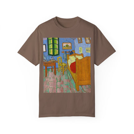 The Bedroom by Vincent van Gogh Unisex Garment-Dyed T-shirt