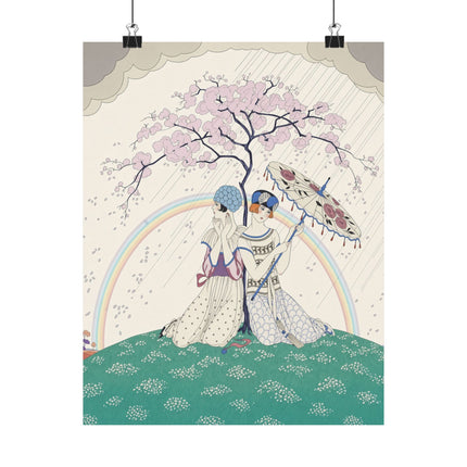 🌸🌈 The Ladies Of The Rainbow Garden Matte Vertical Poster – Art Deco Spring Romance