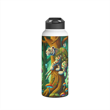 Silent Stripes Stainless Steel Water Bottle, Standard Lid