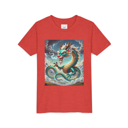 Tibetan Dragon in Battle Youth Short Sleeve Tee