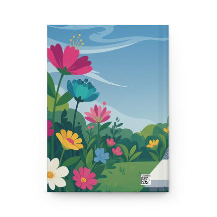 🌺💙 The Lady Of The Peacock Hat Hardcover Journal – Art Deco Garden Elegance