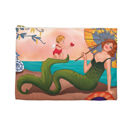 Mermaid with Parasol and Cupid by George Barbier Accessory Pouch
