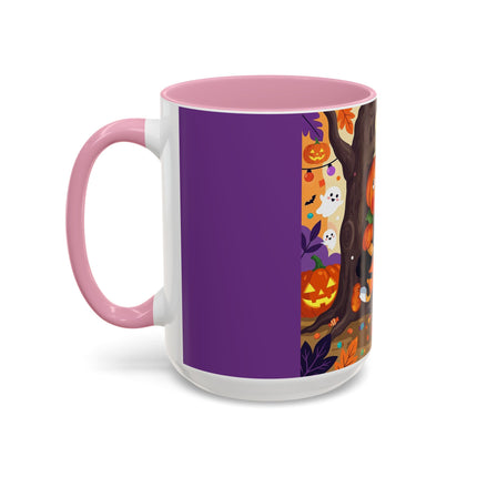 🎃🐈‍⬛ The Pumpkin Child’s Halloween Parade Colorful Mug – Whimsical Storybook Charm
