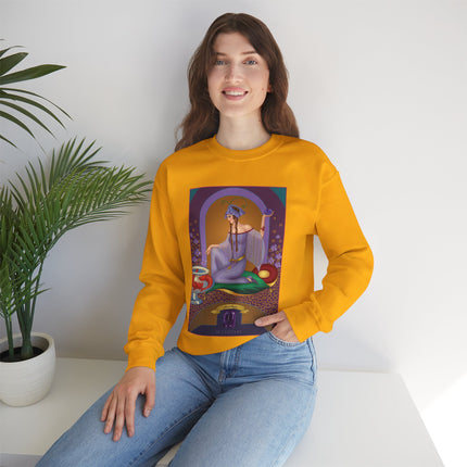 February & Amethyst (from the Gem Series) by Sofia Chiostri Heavy Blend™ Crewneck Sweatshirt