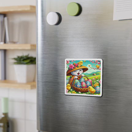 Geisha Kitten’s Easter Delight Die-Cut Magnets (5 Sizes)