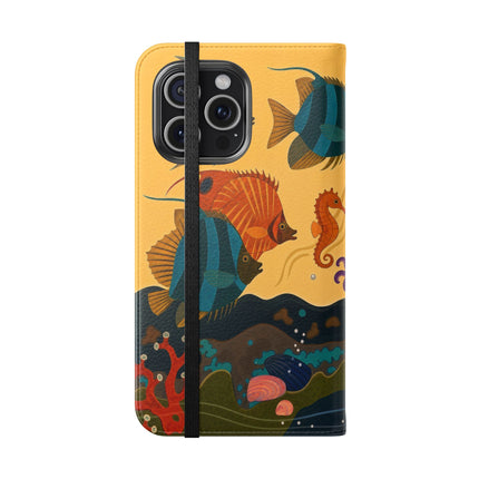 🐚🌊 The Lady Of The Enchanted Pearl Flip Case – Art Deco Undersea Fantasy
