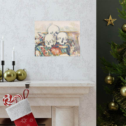 The Three Skulls by Paul Cézanne Matte Horizontal Posters