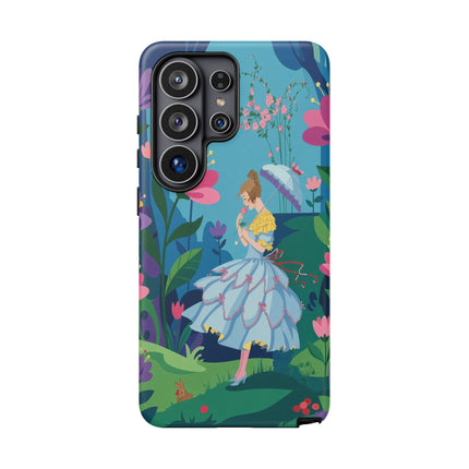 🌸☂️ A Stroll Through The Enchanted Forest Phone Case – Art Deco Floral Fantasy