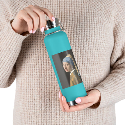 Girl with a Pearl Earring by Johannes Vermeer Copper Vacuum Insulated Bottle, 22oz