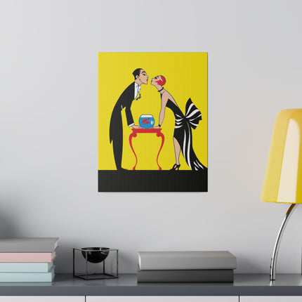 Golden Embrace – A 1920s Art Deco Moment of Passion
