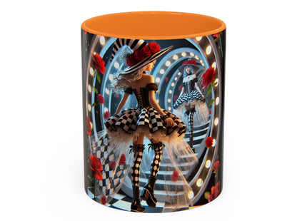 Halloween Witch Through the Mirror Colorful Mugs (11oz, 15oz)