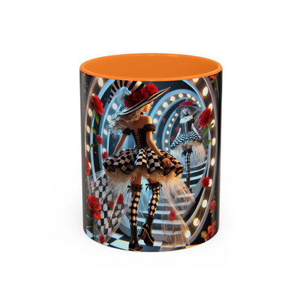 Halloween Witch Through the Mirror Colorful Mugs (11oz, 15oz)