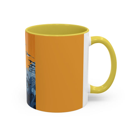 Falcon Mistress Colorful Mugs – Art Deco Majesty & Mythic Freedom