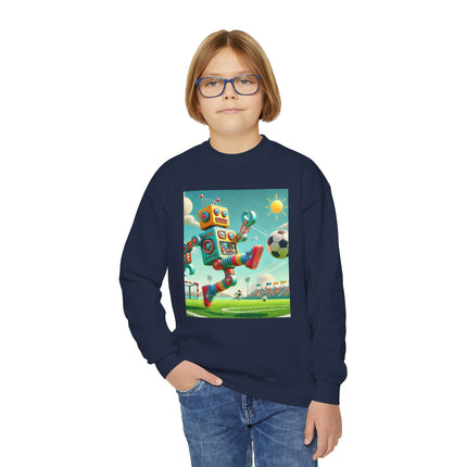 Kickoff Bot! Youth Crewneck Sweatshirt – Action, Energy & Game-Day Fun