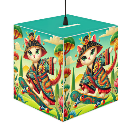 🛹🐉 Dragon Dance on Wheels Light Cube Lamp – Bold Adventure & Dynamic Grace