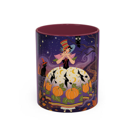 🎃🌙 The Pumpkin Moon Dress Colorful Mug – Whimsical Halloween Fashion