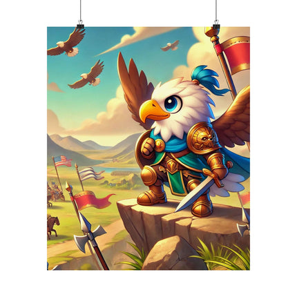 🦅⚔️ Watchful Guardian Matte Vertical Poster – Courage, Leadership & Noble Vigilance