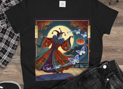 Court Magician with Ghost Butterflies Women's Midweight Cotton Tee