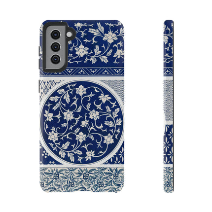 Blue Flower Pattern by Owen Jones Phone Cases